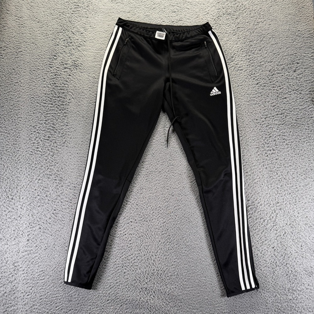 Adidas Climacool Pant Boys S Black Polyester Tapered Leg Track Running 3 Striped